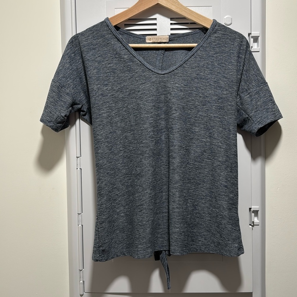 Ethereal Tied Back Shirt Gray Small